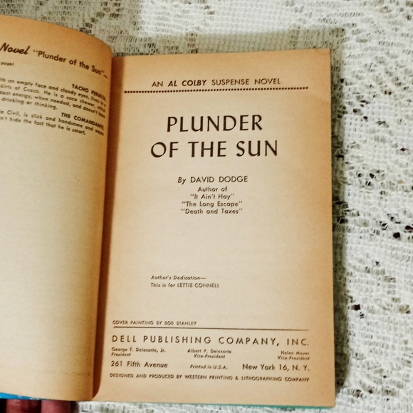 1949 Plunder of the Sun Murder Mystery Paperback Pulp Fiction David Dodge - Picture 3 of 5